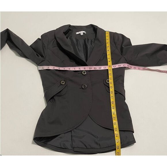Cabi Work It Two Button Blazer 769 Flap Pockets  Career Charcoal Grey‎ SIze 6 - Picture 4 of 11